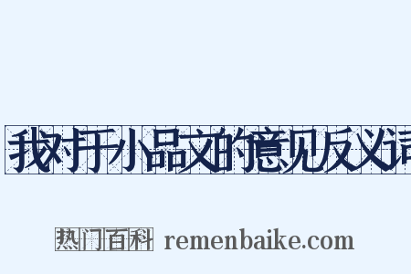 我对于小品文的意见反义词是什么意思的图片